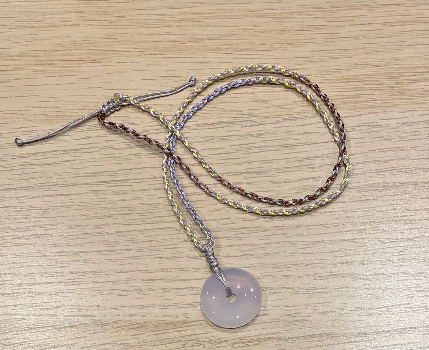 Handmade necklace with a agate pendant