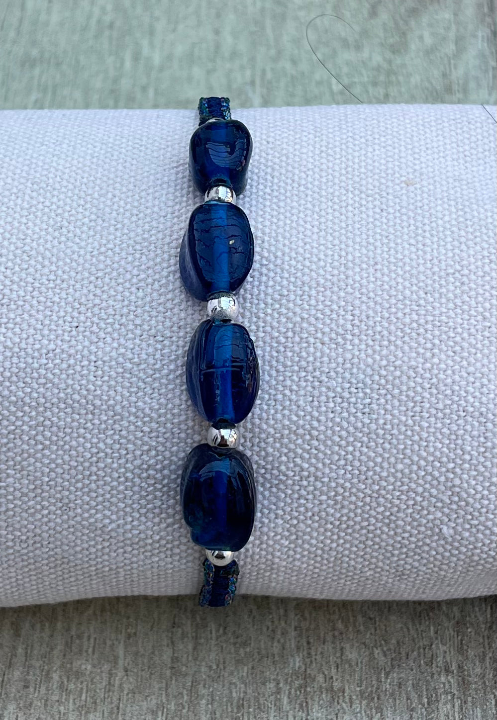 Handmade bracelet with glass beads