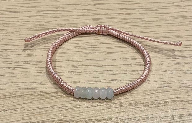 Handmade Bracelet with Ice Jade Beads, Elegant Natural Stone Bracelet for Clarity, Healing & Inner Peace