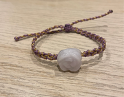 Handmade White Jade Flower Bracelet,  Elegant Gemstone Jewelry for Purity, Peace & Positive Energy