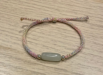 Handmade Hetian Jade Charm Bracelet, Elegant Gemstone Jewelry for Protection, Prosperity & Harmony