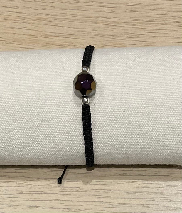 Handmade bracelet with a glass bead charm