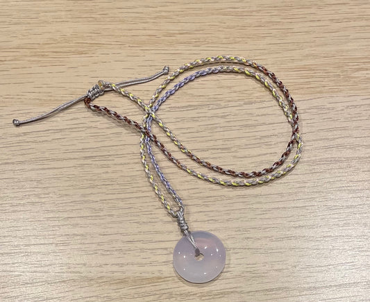 Handmade necklace with a agate pendant