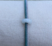 Handmade Bracelet with White Jade Charm, Adjustable Cord Bracelet for Peace, Protection & Positive Energy