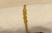 Handmade Bracelet with Yellow Jade Beads, Adjustable Cord Bracelet for Confidence, Joy & Positive Energy