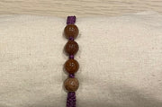 Handmade Bracelet with Red Jade Beads, Adjustable Cord Bracelet for Vitality, Courage & Positive Energy
