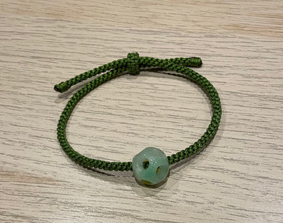 Handmade Green Jade Charm Bracelet, Adjustable Gemstone Jewelry for Luck, Prosperity & Positive Energy
