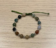 Handmade Colourful Agate Bead Bracelet, Adjustable Gemstone Jewelry for Balance, Energy & Positivity
