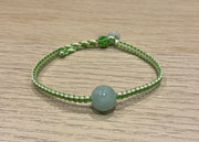 Handmade Green Jade Charm Bracelet, Natural Gemstone Jewelry for Luck, Balance & Prosperity