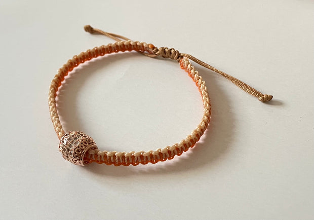 Handmade Bracelet with Alloy Charm, Adjustable Waxed String Bracelet for Everyday Style & Meaningful Simplicity