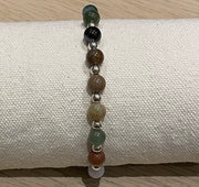 Handmade Colourful Agate Bead Bracelet, Adjustable Gemstone Jewelry for Balance, Energy & Positivity