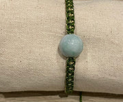Handmade Green Jade Bead Bracelet, Natural Gemstone Jewelry for Luck, Protection & Prosperity
