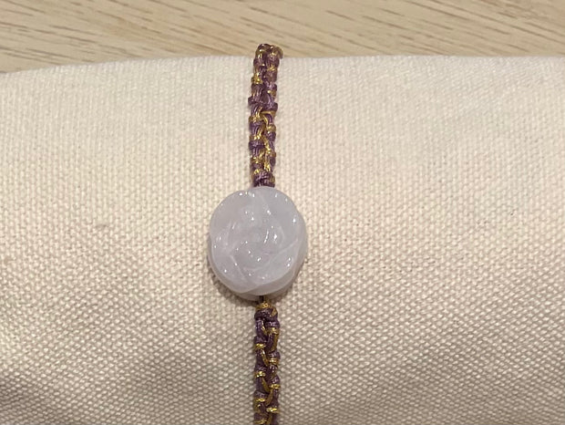 Handmade White Jade Flower Bracelet,  Elegant Gemstone Jewelry for Purity, Peace & Positive Energy