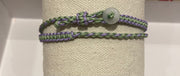 Handmade Bracelet with 13mm Light Purple Jade Bead, Adjustable Cord Bracelet for Peace, Healing & Emotional Balance
