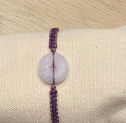 Handmade Light Purple Jade Donut Bracelet,  Elegant Gemstone Jewelry for Calmness, Harmony & Positive Energy