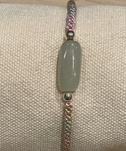 Handmade Hetian Jade Charm Bracelet, Elegant Gemstone Jewelry for Protection, Prosperity & Harmony