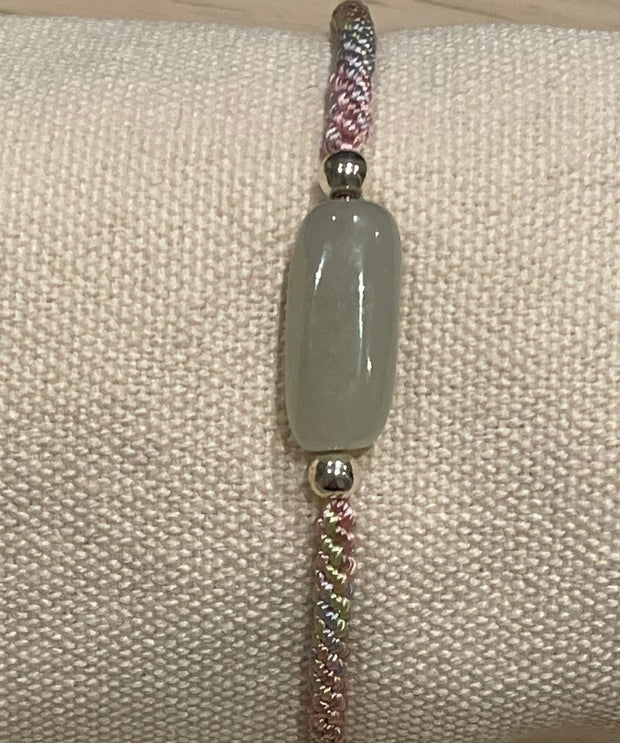 Handmade Hetian Jade Charm Bracelet, Elegant Gemstone Jewelry for Protection, Prosperity & Harmony