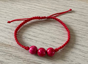 Handmade Red Stone Bead Bracelet for Passion, Strength & Positive Energy